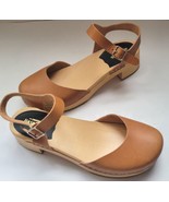 Swedish Hasbeens New Covered Clog Sandals Closed Toe Mary Jane Nature Sz... - £130.06 GBP