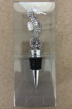 CBK  Seahorse Metal Bottle Stopper Chrome Colored Gift box 4.75 inches long - $9.80