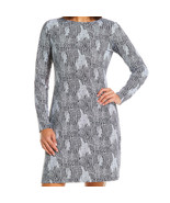 NWT Ladies IBKUL Black &amp; White Python Snake Long Sleeve Crew Golf Dress ... - $1,430.40 MXN