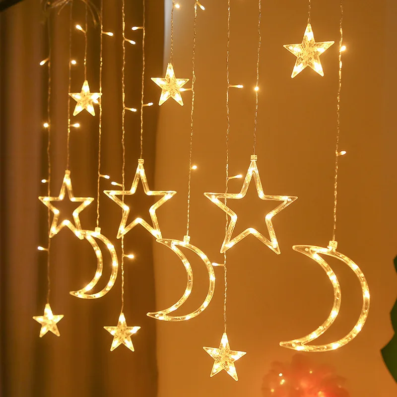 LED Christmas Decoration Light String Curtain Lamp Waterproof Socket Outdoor Gar - £95.68 GBP