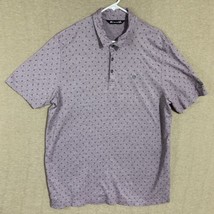Travis Mathew Polo Shirt XL Purple Geometric Golf Palmilla Beach Tropica... - $18.69