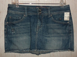 Nwt Womens / Juniors Maurices Kali Denim Distressed Blue J EAN Mini Skirt Size 7 - £19.79 GBP