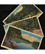GREETINGS FROM PHILLIPSPORT - NY - 3 x linen color postcards 1940&#39;s? Wur... - $13.85