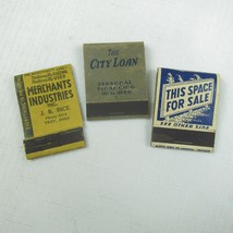 3 Vintage Matchbooks Merchant Industries Inc The City Loan Match Corp of America - £11.71 GBP