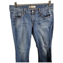 Levis 518 Superlow Denim Jeans Womens W34 L31 Low Rise Blue Casual Pants - £27.33 GBP