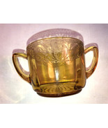 Vintage Elegant Amber Glass Sugar Bowl Mint - £11.82 GBP