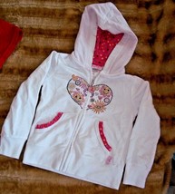 Fleurish Girl White Embellished Hooded Jacket Girls size 4 - $10.93 CAD
