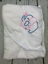 Fleece Hooded Baby Bath Towel Ultra Soft Absorbent Hypoallergenic Elephant - £18.98 GBP