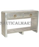 Nauticalmart Aluminum Console with 2 Drawers- Art Deco Vintage Aviator F... - $1,999.00