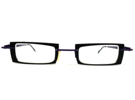 Theo Eyeglasses Frames reef knot 153 Purple Black Rectangular 43-25-135 - £168.95 GBP