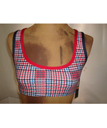 New NWT Womens S Tommy Hilfiger Cropped Bra Top Navy Blue Red White Swim... - $67.32