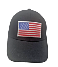 US Flag Low Profile Baseball Cap Black USA American Pride Adjustable Hat - $9.49