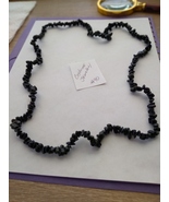 Island Black Hulu beads beach style handcrafted costume diamonds necklace - £22.67 GBP