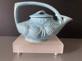 Vintage Blue McCoy Pottery Pinecone Blue Teapot with Lid - 1940&#39;s - £35.97 GBP