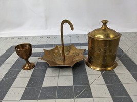 Brass Trinket Box Lid Ring Holder Mini Cup - $29.95