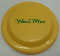 Weed Man Flying Disc Lawn Care Promotional Vintage Yellow 9&quot; Urban Line ... - $14.70