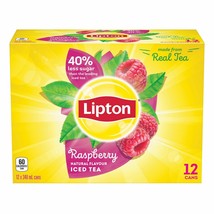 12 Cans of Lipton Raspberry Iced Tea 340 ml Each Can- From Canada- Free ... - £27.33 GBP