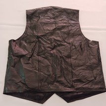 Navarre Leather Company Men's Italian Stone Design Genuine Leather Black Vest L image 2