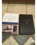 NIV LIFE PRINCIPLES BIBLE CHARLES STANLEY BLACK LEATHER SOFT 2ND EDITION - $37.75