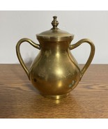 Vintage Solid Brass Trim Sugar Bowl With Lid / Urn Decor - £10.06 GBP