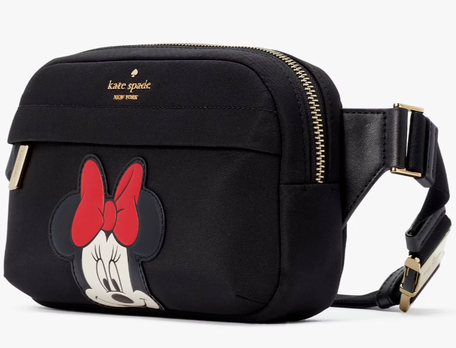 Kate Spade Belt Bag Disney Minnie Mouse KG590 Black Nylon Purse NWT $329 Retail