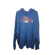 Simply for Sports Italia Men&#39;s Hoodie Sweatshirt Blue Logo Drawstrings S... - $29.99