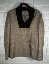 Vintage Carolina Herrera Jacket Womens Doube Breasted Herringbone - £173.39 GBP