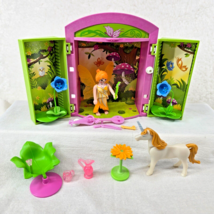 Playmobil Fairy Garden Play Box w/ Unicorn Fairy Flowers  #5661 INCOMPLETE - £9.87 GBP