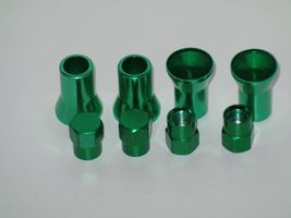 Set of 4 Green Color Cover of Stem and Cap For TR413 Tire Valve - £10.00 GBP