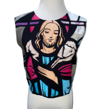 Karla Spetic Runway Jesus Chic Divinity Print Lined Sleeveless Top Size ... - £138.85 GBP