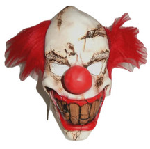 Adult Halloween Scary Fright Evil Horror Clown Face Mask Latex Costume Cosplay - £19.28 GBP