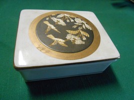 Beautiful Collectible Chokin "The Art Of Chokin" Trinket Box 24kt Gold Trim - $14.44