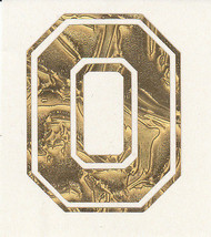 GOLD LEAF Ohio State Buckeyes Block O 2 inch helmet decal sticker osu RTIC - £2.76 GBP