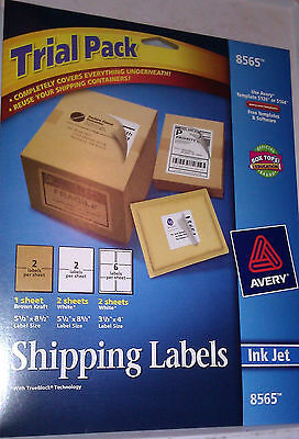 Avery 8565 Trial Pack Shipping Labels Ink Jet  - $7.91