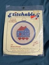 Stitchables Stencil House 7527 4” Hoop Longstitch Needlepoint - $12.38