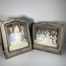 Antique Wedding Photos Victoria Studio Prakaitis Calumet City Illinois - £23.10 GBP