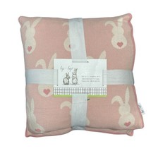 Hip &amp; Hop Easter Throw Pillow Pink Bunnies Rabbits Spring Hearts 18x18 Set Of 2 - $46.39