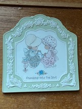 Enesco Precious Moments Small Light Green Ceramic Tile W Friendship Hits The - £9.02 GBP