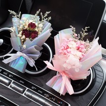 Car Aromatherapy Vent Perfume Creative Eternal Handmade Dried Bouquet RoseOrname - £7.67 GBP