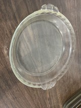 Vintage PYREX #228 Crimp Edge Clear Glass Deep Pie Dish 9&quot; x  2&quot; Made in USA ! - £14.85 GBP