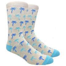 Light Blue Palm Tree Socks (Adult Large) - £4.92 GBP