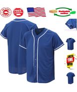 Men&#39;s &amp; Women&#39;s Lightweight Baseball Jersey with Button Closure - Casual... - $525.30 MXN