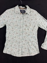 ROUGH STOCK Panhandle Slim snap button paisley Western Cowgirl shirt M - £14.11 GBP