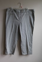 NWT Ann Taylor Loft 14 Striped Original Crop Straight Leg Pants - £17.00 GBP