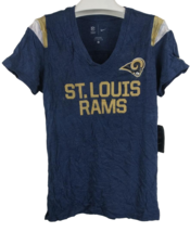 Classic St. Louis Rams Nike Women&#39;s Fan Top T-Shirt - Navy Blue, SMALL - £15.81 GBP