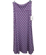 NEW LuLaRoe MEDIUM Purple &amp; Light Blue Polka Dot Slinky Maxi Skirt Dress - $789.10 MXN
