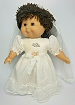1980&#39;s Gotz Puppe Modell Doll 16&quot; Yarn Brown Hair Brown Eyes Wedding Gir... - £88.51 GBP