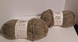 Lot of 2 Lion Brand Wool Ease Yarn Mushroom Skeins 66 yards 8.5oz  2 Pack - £16.66 GBP