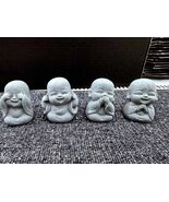 Sandstone Baby Monks | See No Evil Hear No Evil Speak No Evil Buddhist S... - $57.00