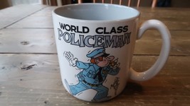 Vintage World Class policeman Comic Coffee Mug - £15.52 GBP